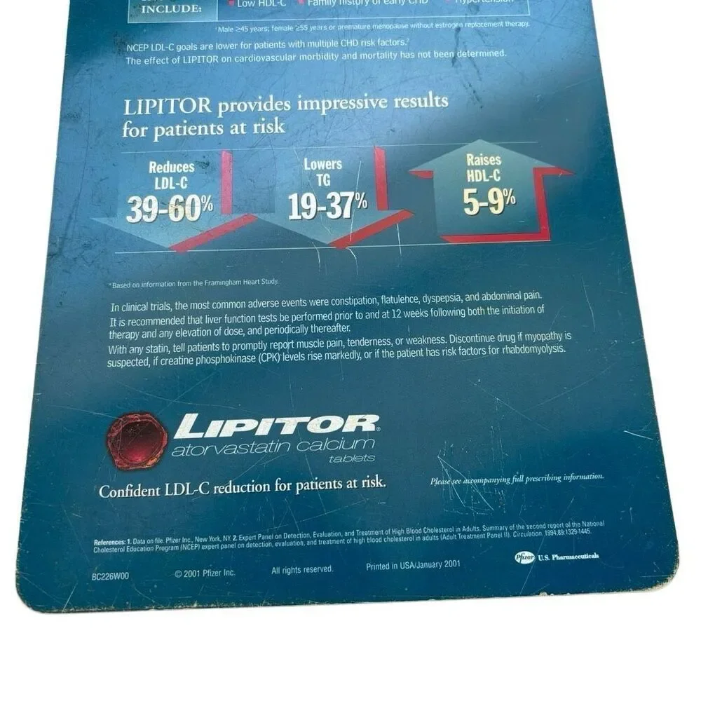 Lipitor Pharmaceutical Advertising Clipboard